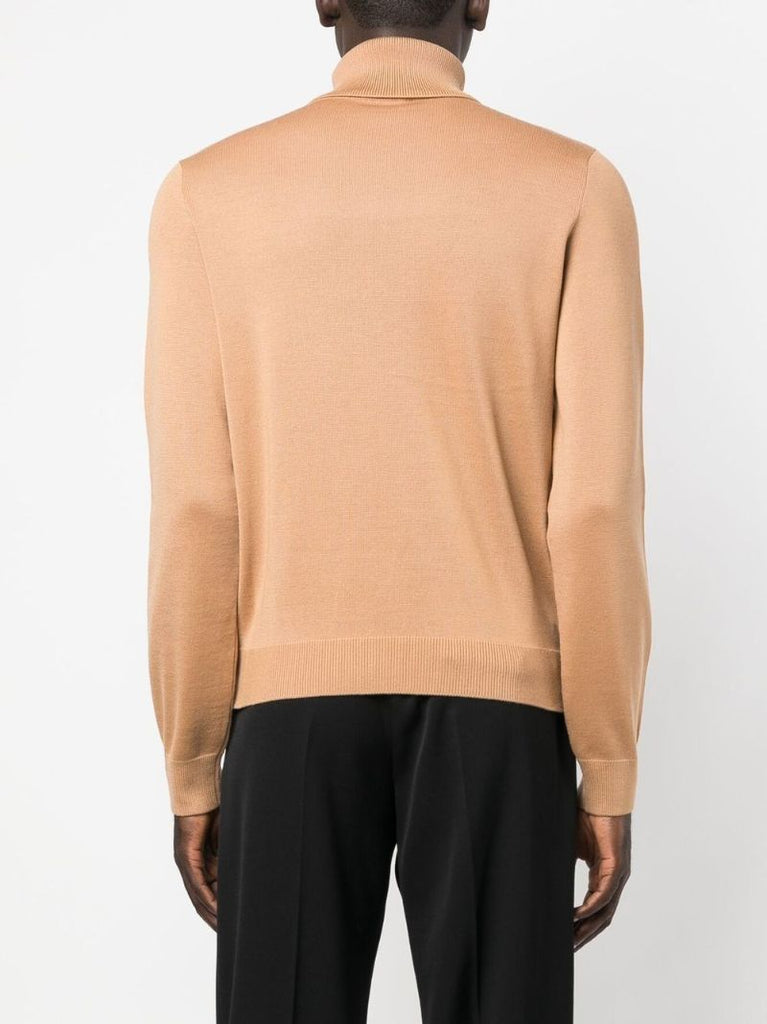 Brown Gg Jacquard Wool Sweater