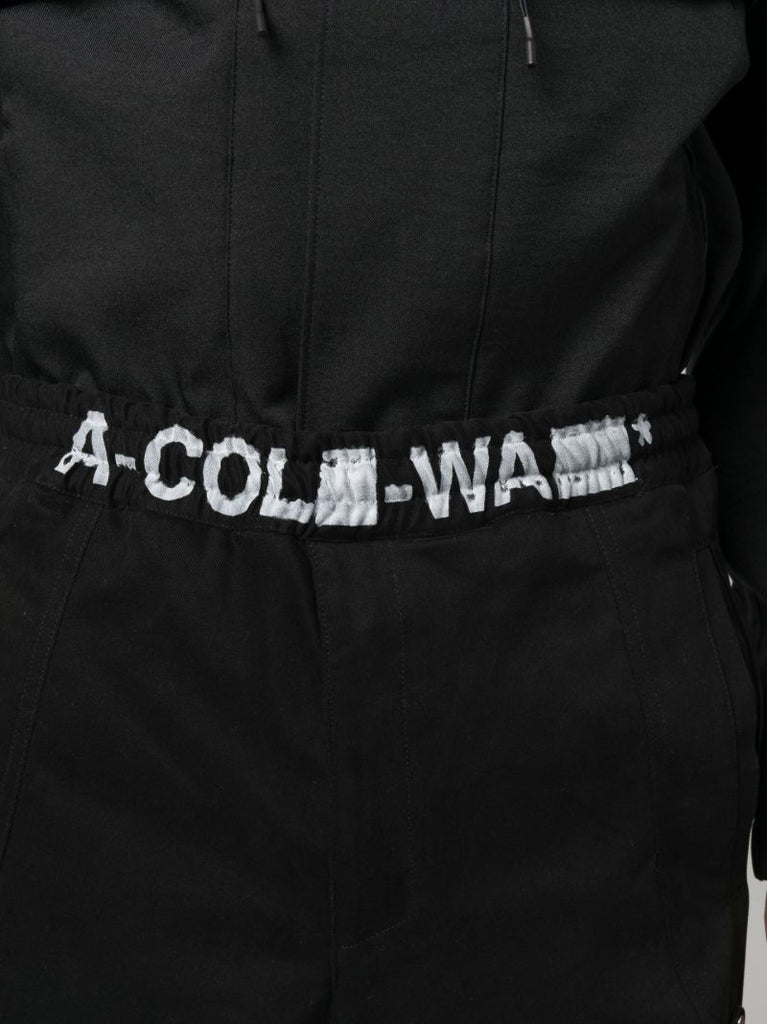 Black Straight-leg Cotton Trousers