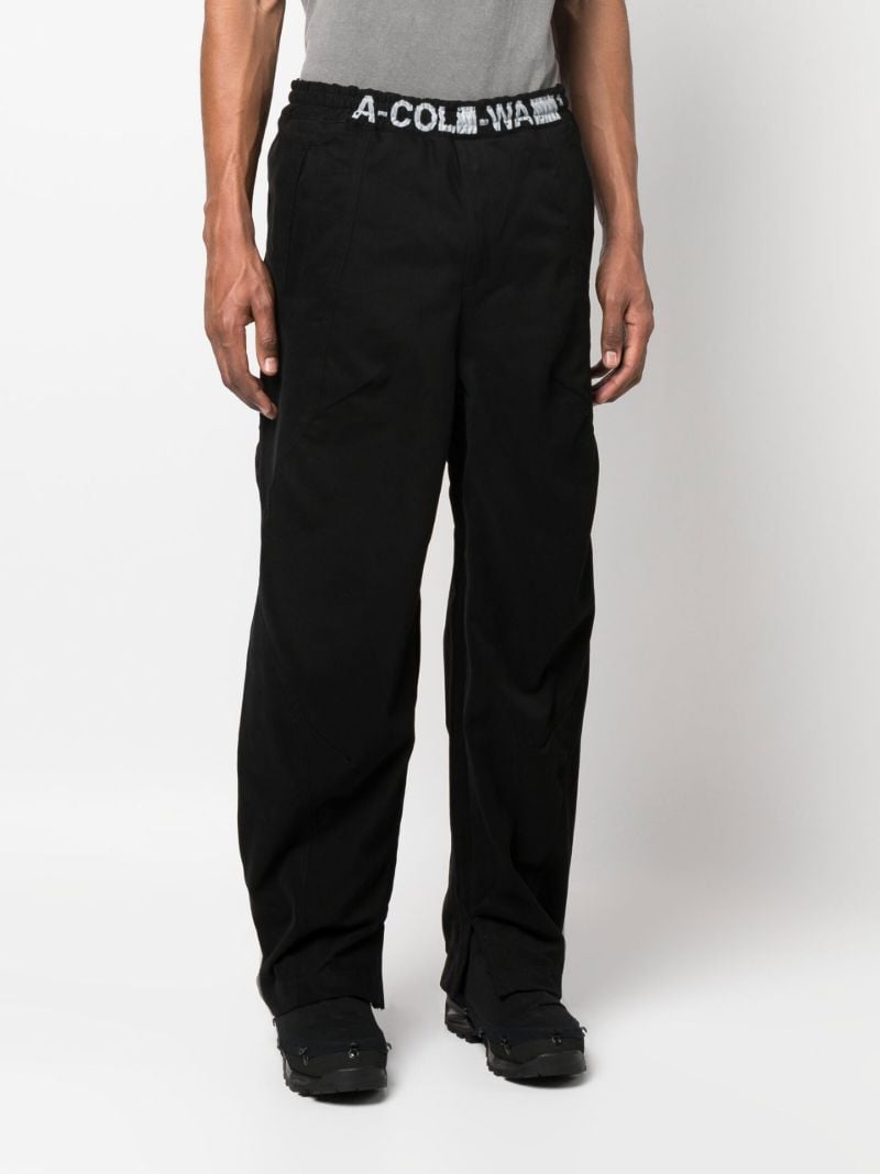 Black Straight-leg Cotton Trousers