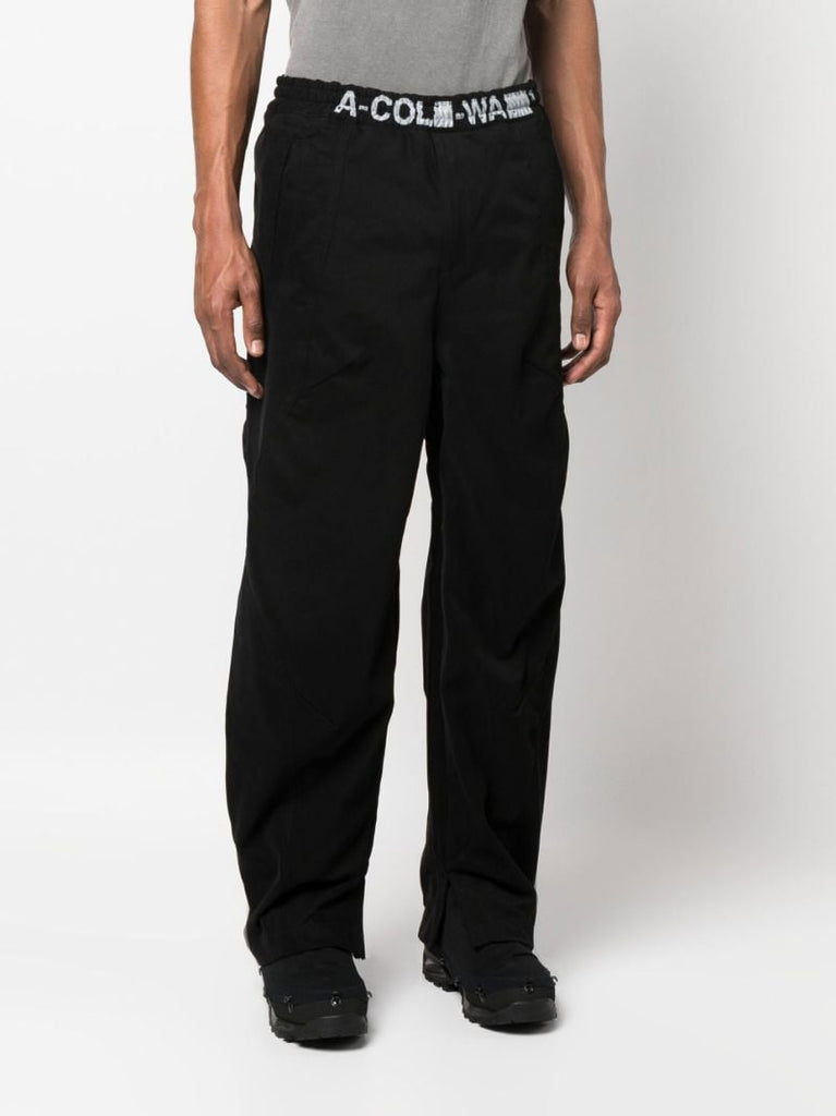 Black Straight-leg Cotton Trousers