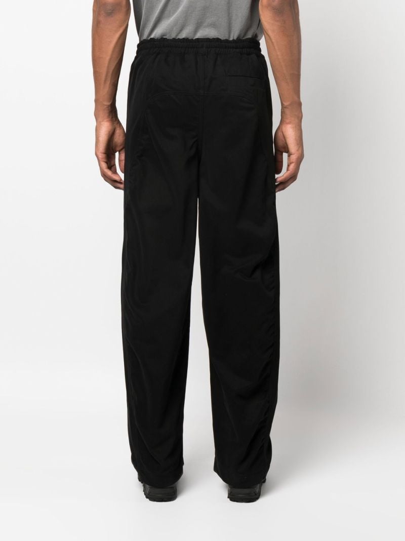 Black Straight-leg Cotton Trousers