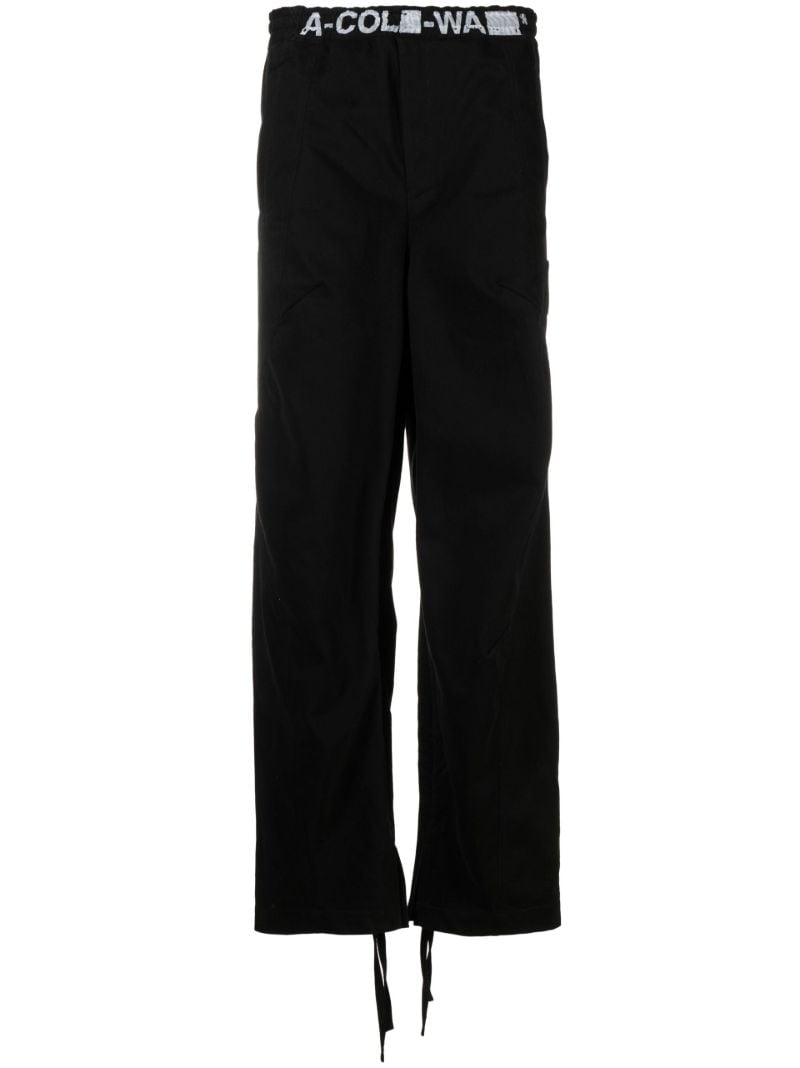 Black Straight-leg Cotton Trousers