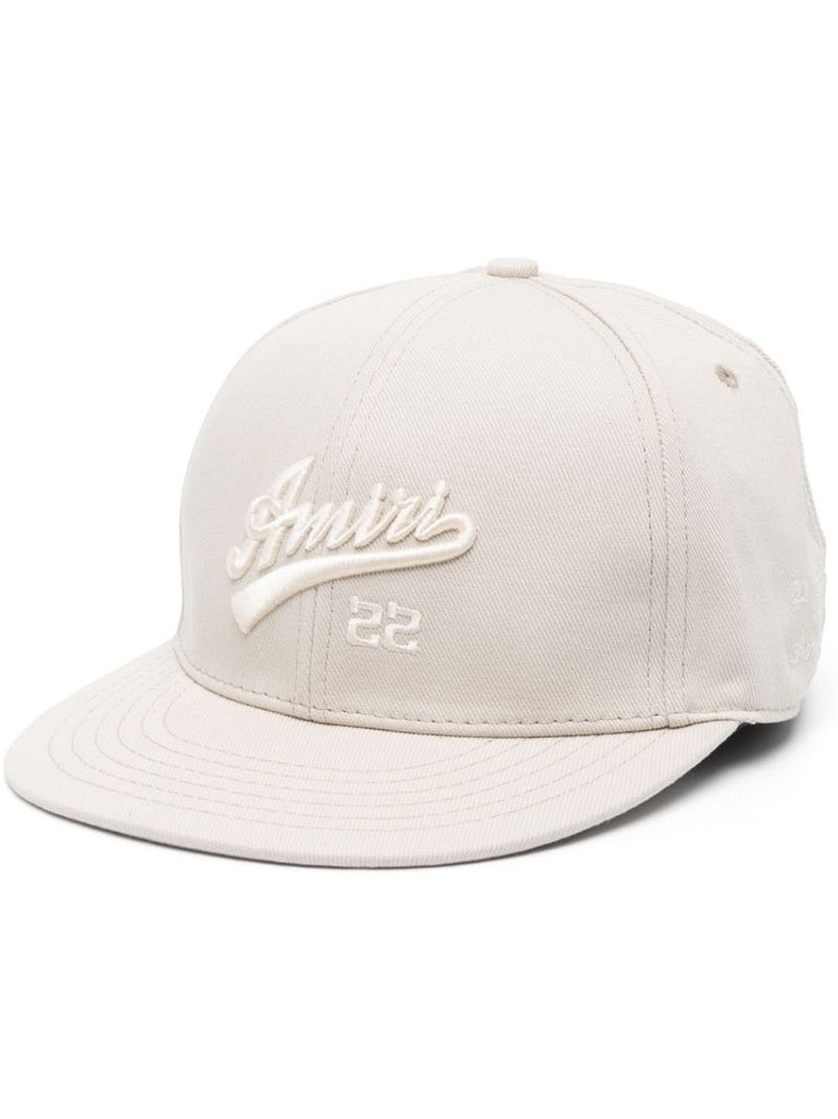 Grey Embroidered Logo Cap