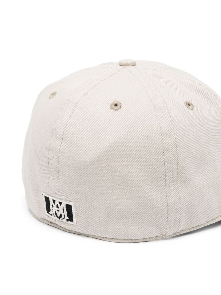 Grey Embroidered Logo Cap