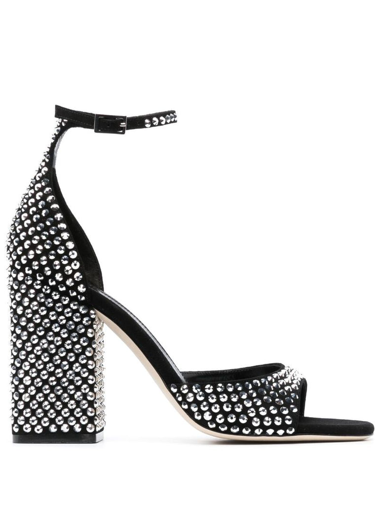 Black Holly Fiona 100 Crystal Sandals