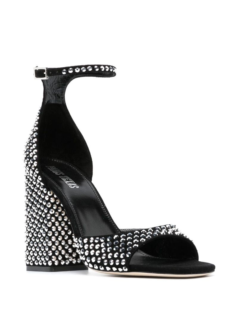 Black Holly Fiona 100 Crystal Sandals