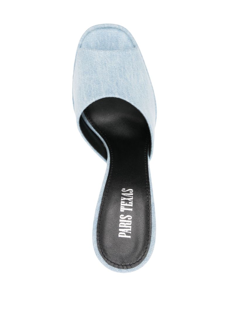 Blue Marina 145 Denim Platform Mules