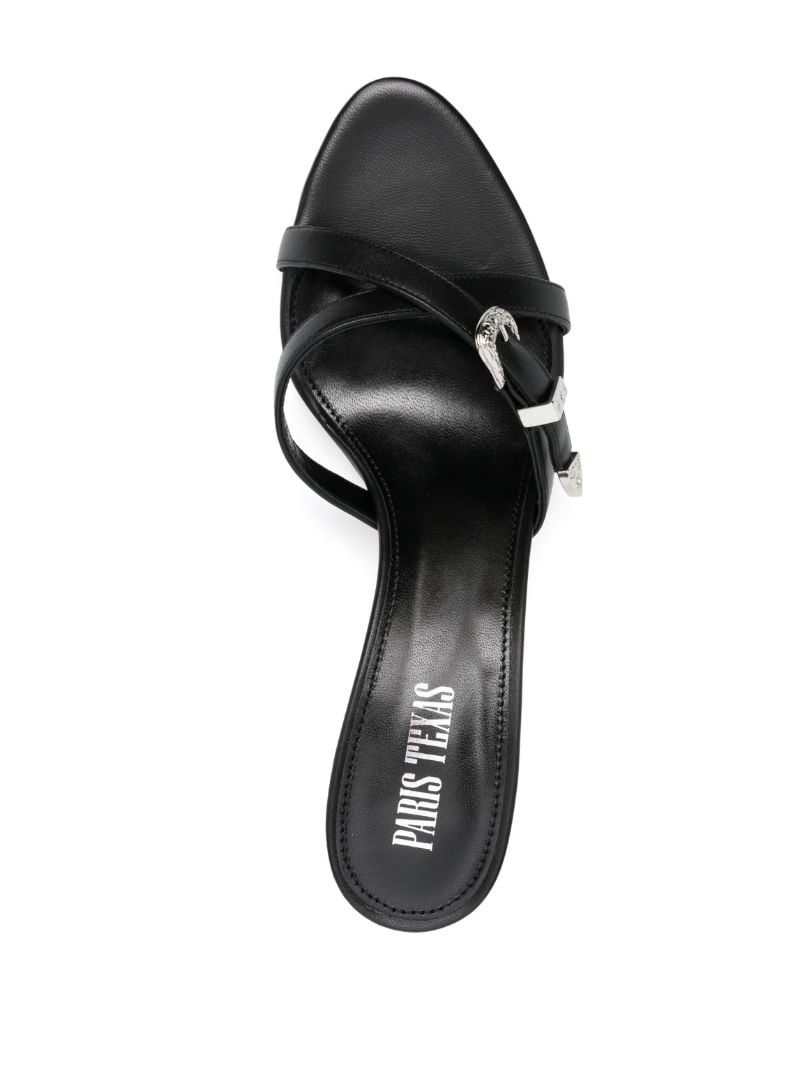 Black Regina 55 Western-style Leather Sandals