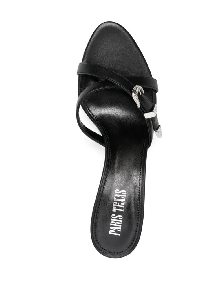 Black Regina 55 Western-style Leather Sandals
