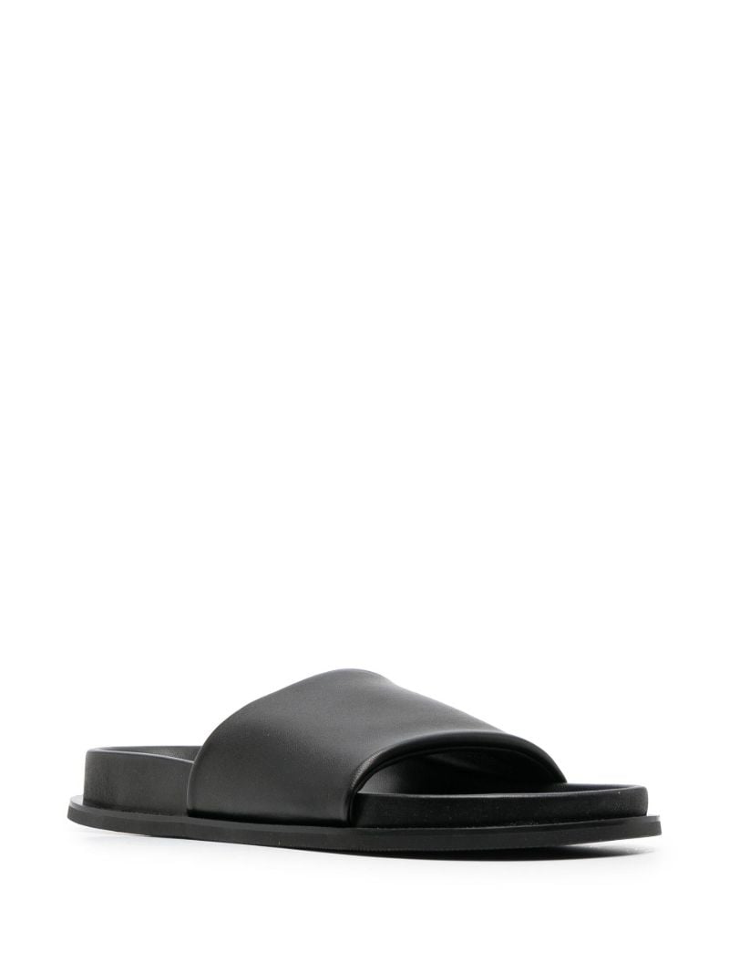 Black Minimal Leather Sandals