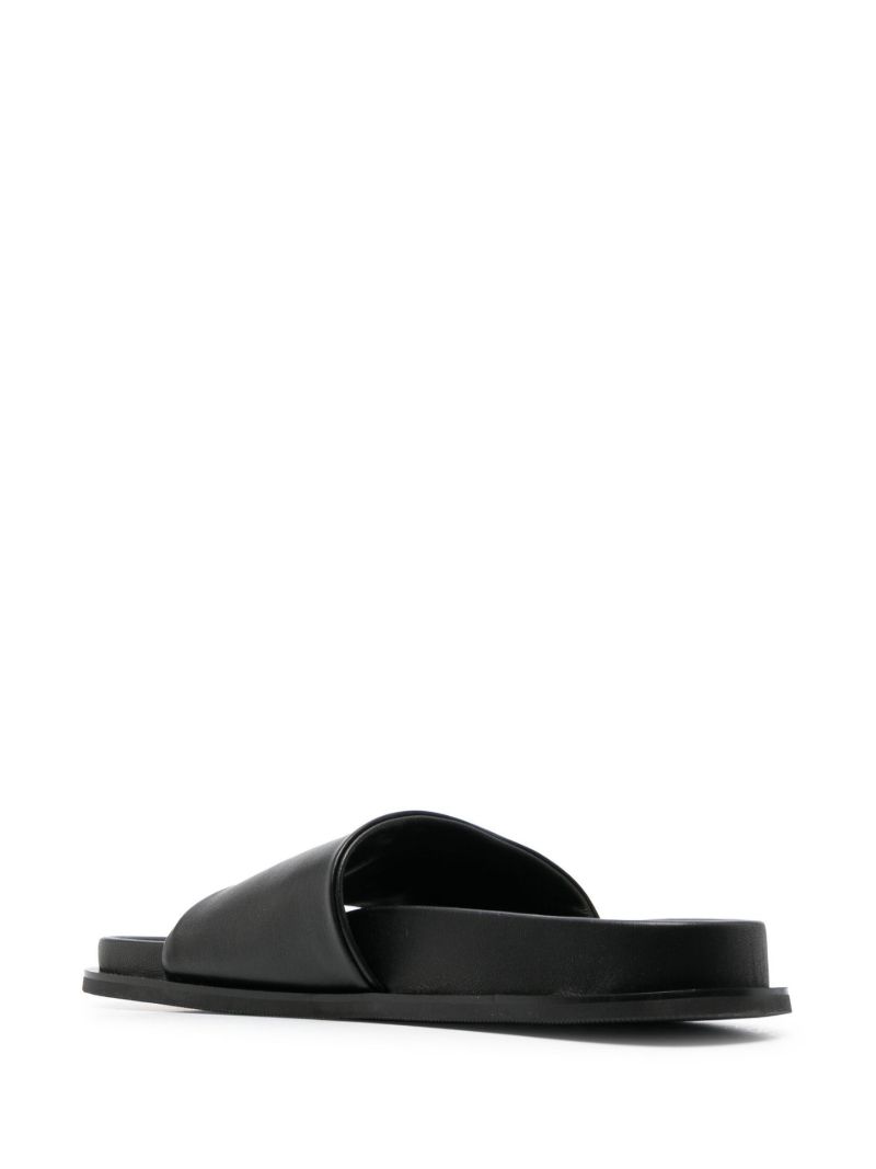 Black Minimal Leather Sandals
