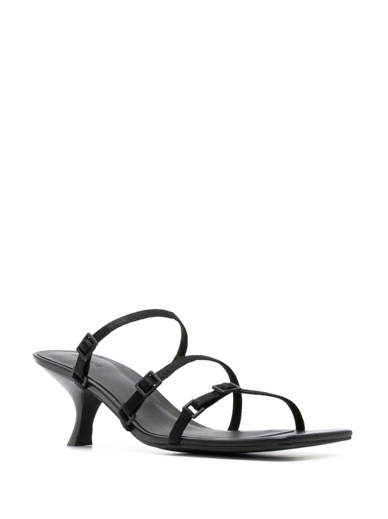 Black Brassiere 60 Leather Sandals