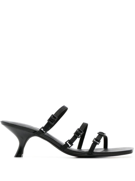 Black Brassiere 60 Leather Sandals
