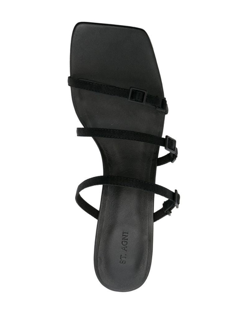 Black Brassiere 60 Leather Sandals