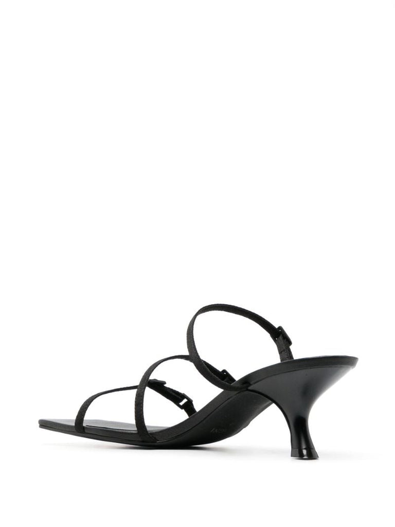 Black Brassiere 60 Leather Sandals