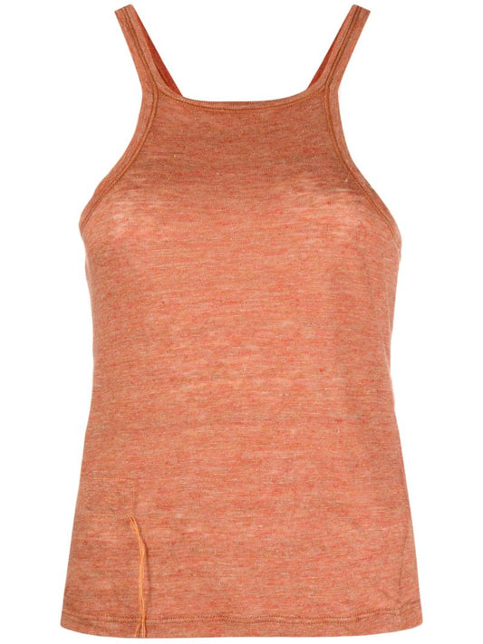 Orange Cassidy Linen Vest Top