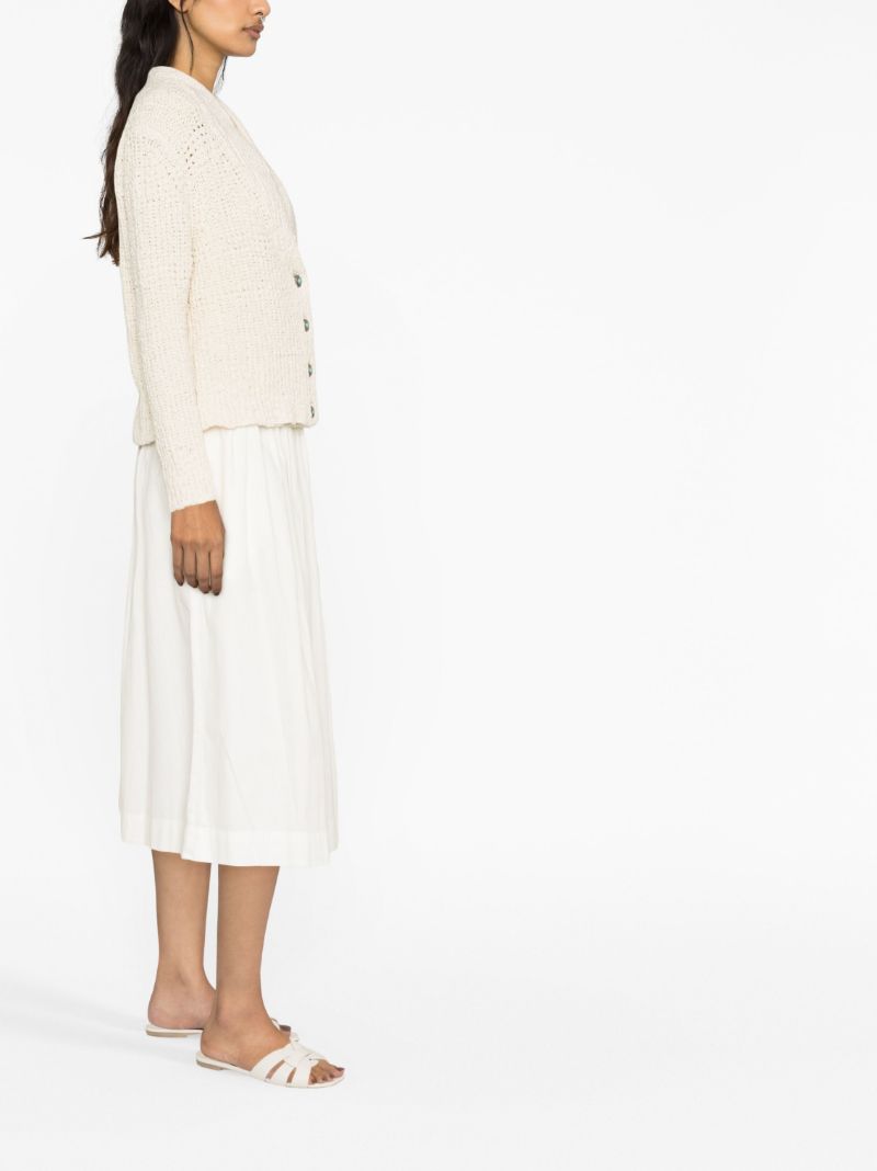 Neutral Lola Cotton Knit Cardigan
