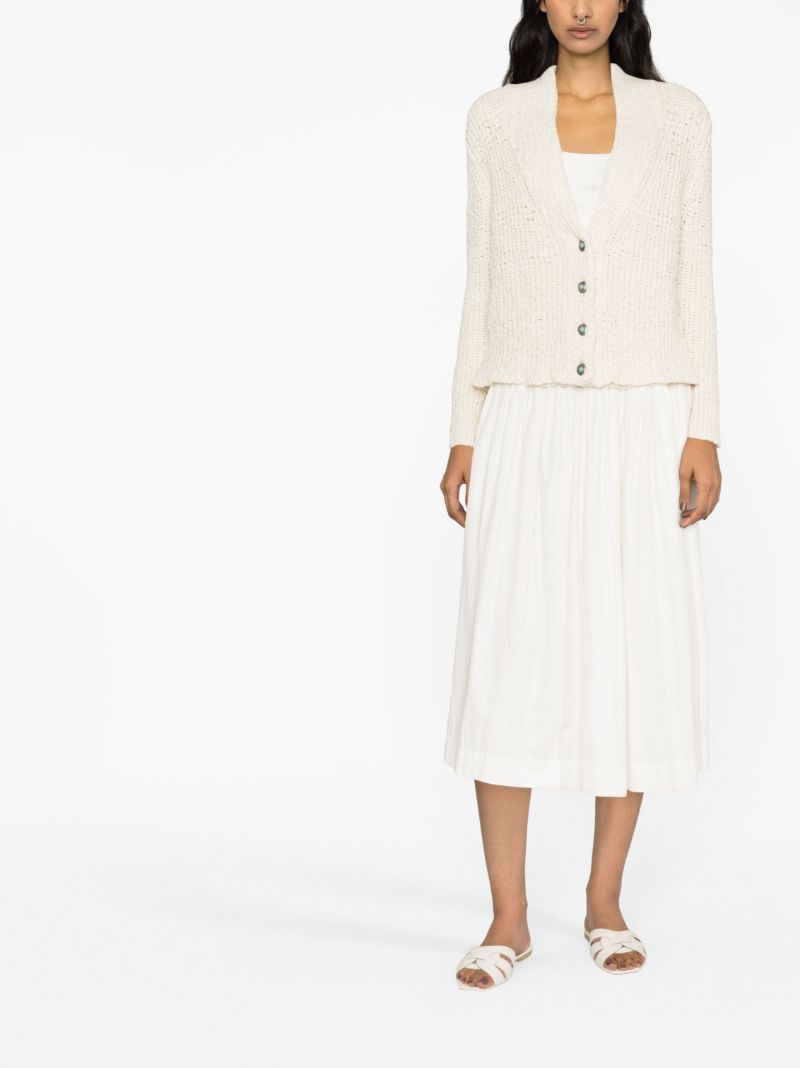 Neutral Lola Cotton Knit Cardigan