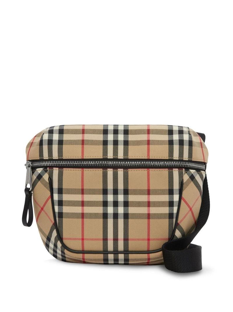 Beige Archie Vintage Check Cross Body Bag
