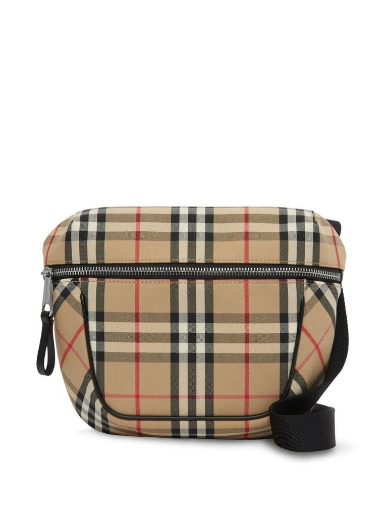 Beige Archie Vintage Check Cross Body Bag