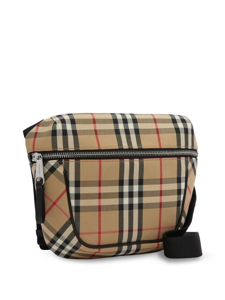 Beige Archie Vintage Check Cross Body Bag