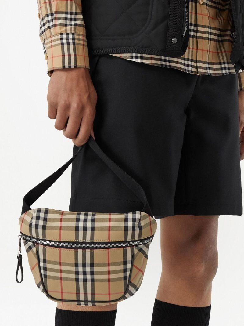 Beige Archie Vintage Check Cross Body Bag