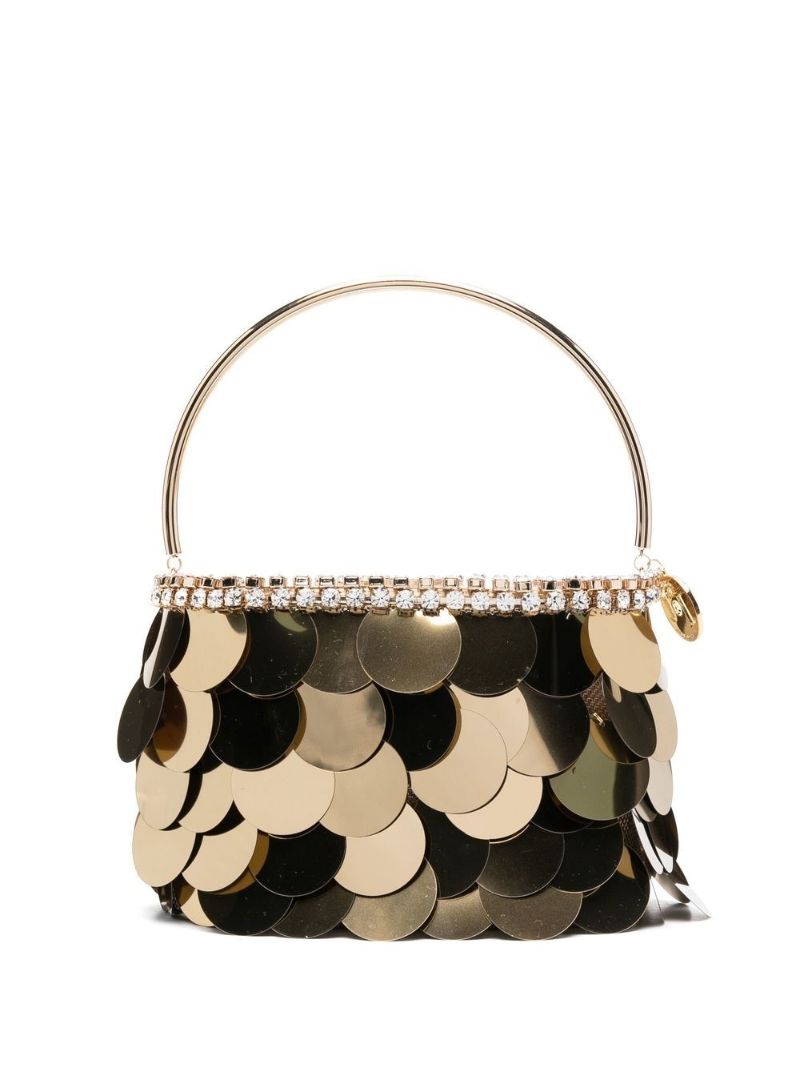 Gold Large Sequin Top Handle Bag