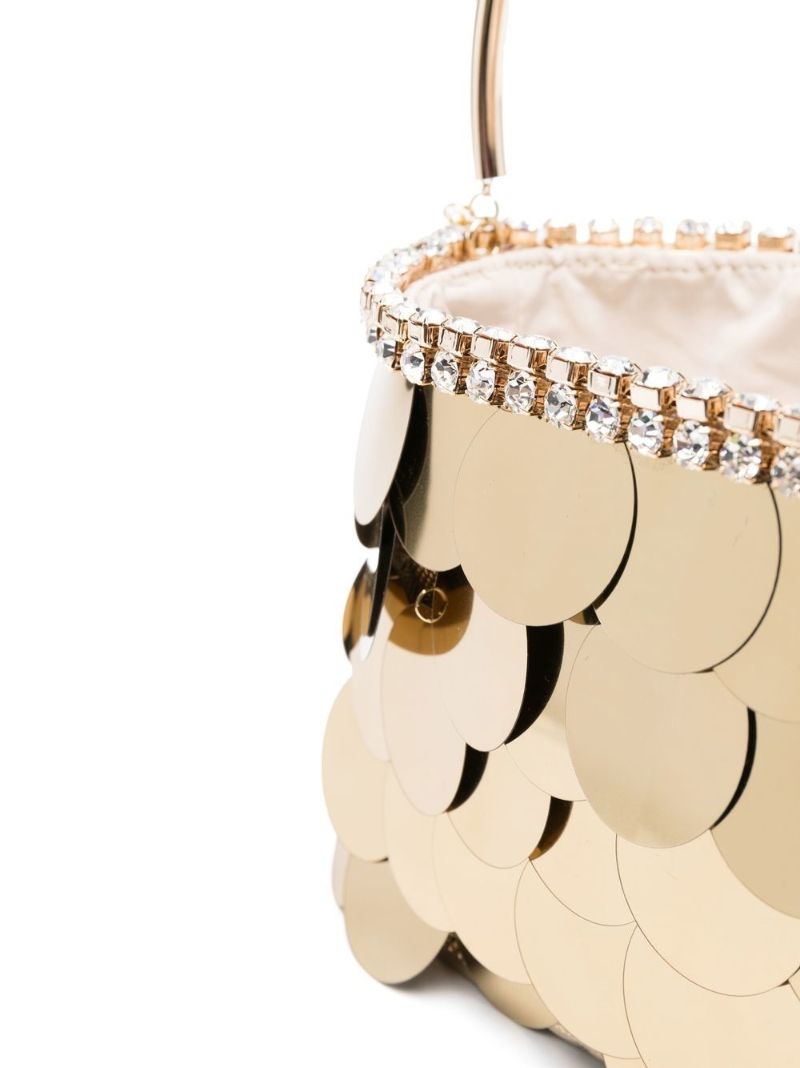 Gold Large Sequin Top Handle Bag