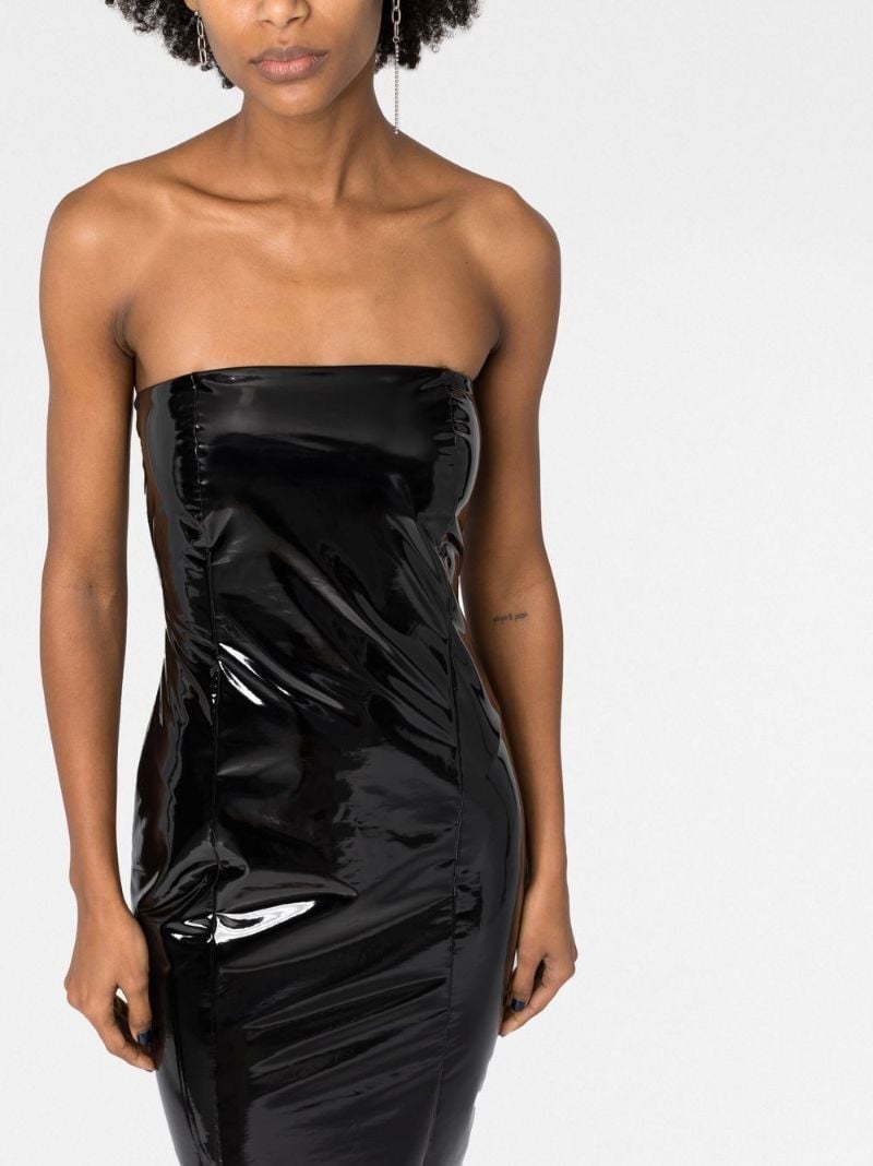 Black High-shine Pencil Dress