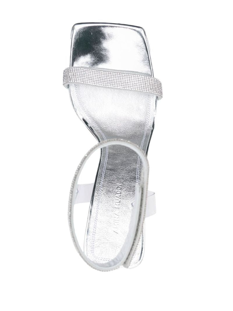 Silver Rih 95 Crystal Sandals