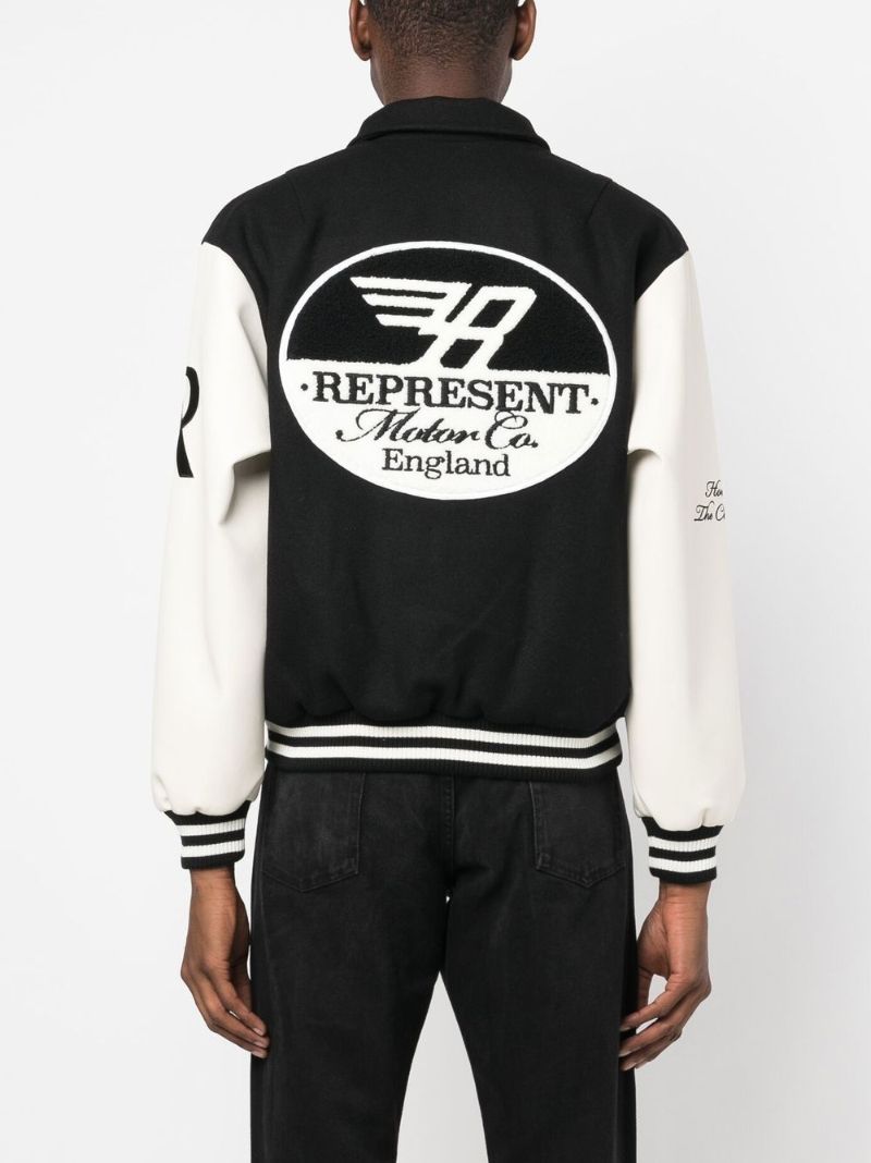 Black Racing Team Varsity Jacket
