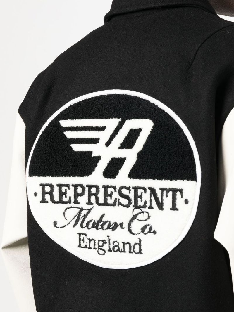 Black Racing Team Varsity Jacket