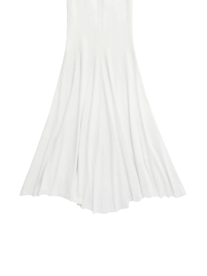 White Logo-embroidered Maxi Dress