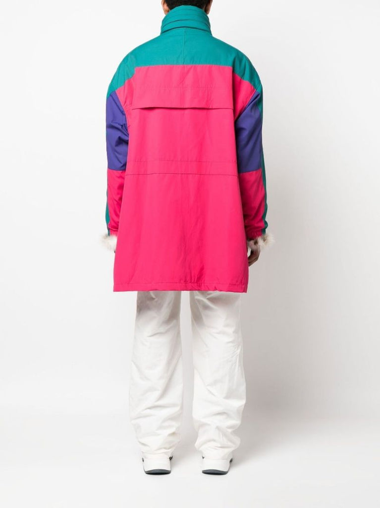 Pink Colourblock Reversible Coat