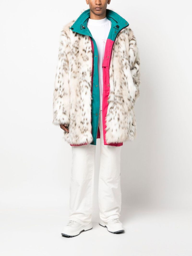 Pink Colourblock Reversible Coat