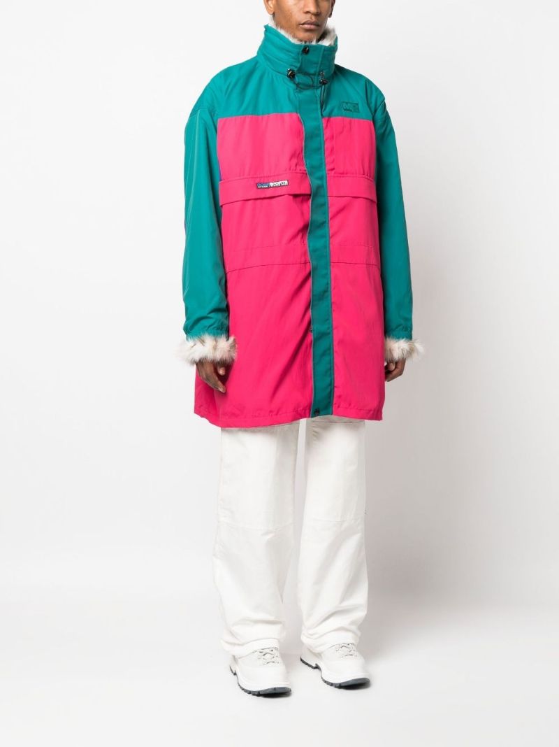 Pink Colourblock Reversible Coat
