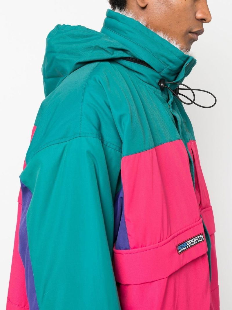 Pink Colourblock Reversible Coat