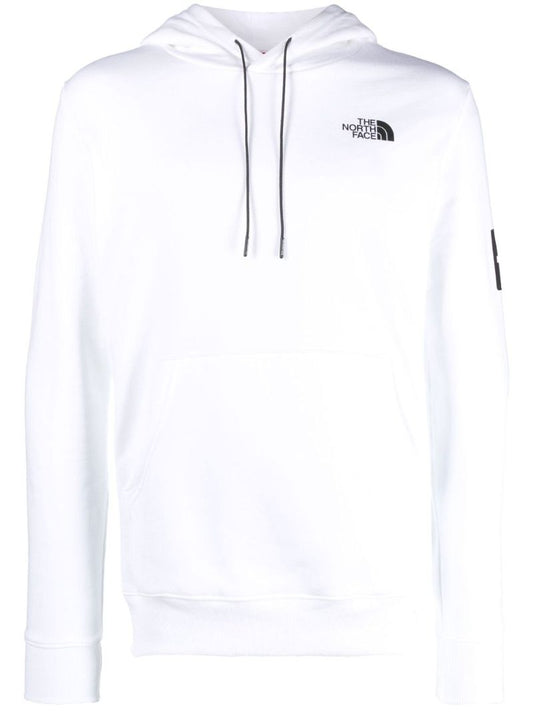 White Never Stop Exploring Cotton Hoodie