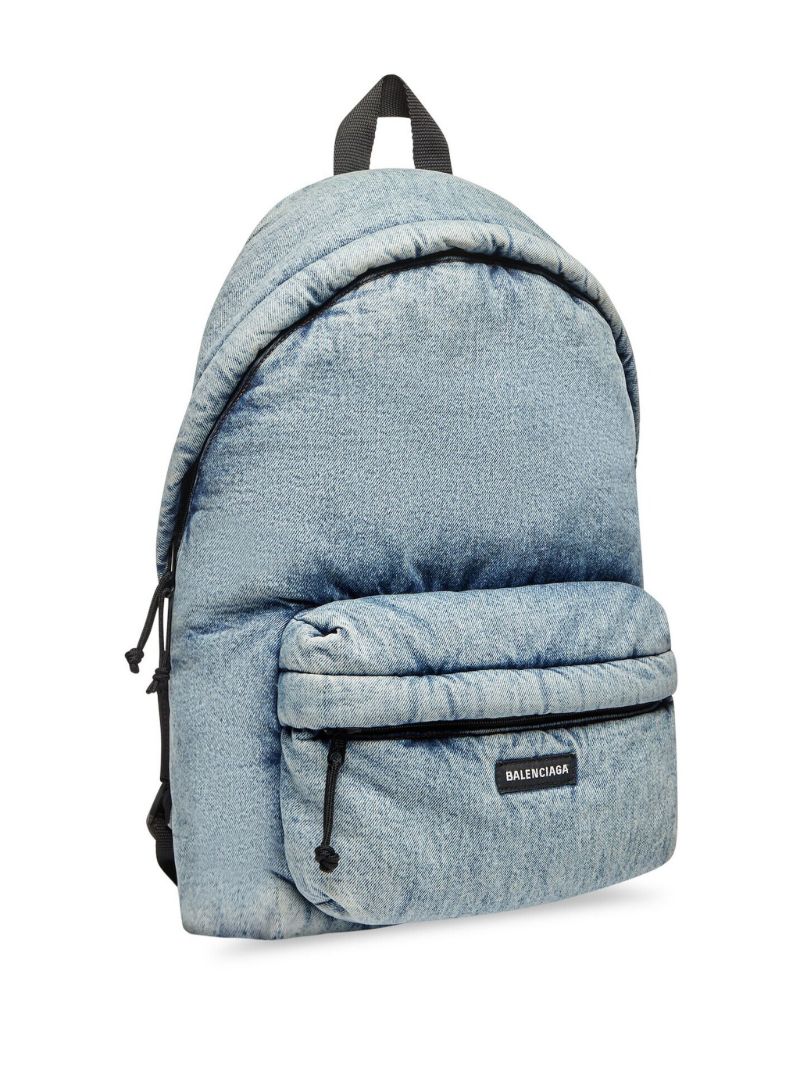 Blue Washed Denim Backpack