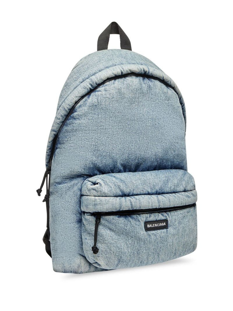 Blue Washed Denim Backpack