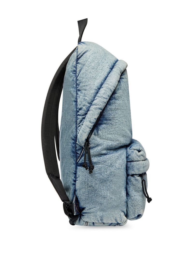 Blue Washed Denim Backpack