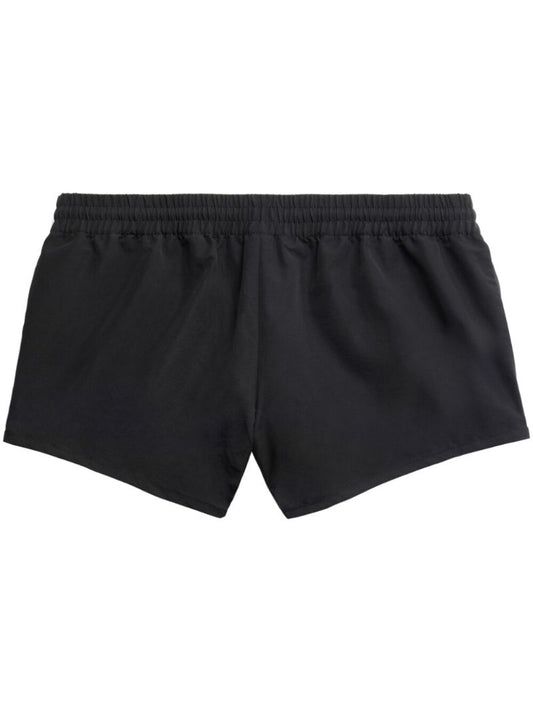 Black Elasticated Track Shorts