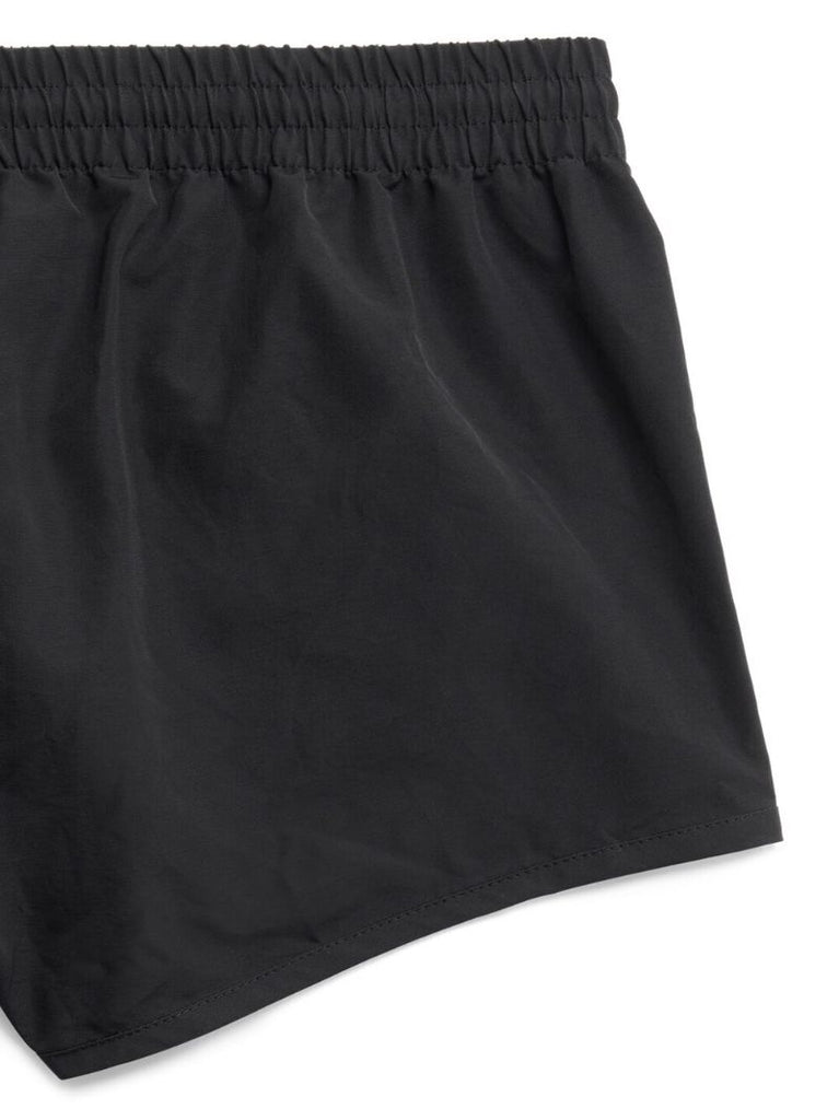 Black Elasticated Track Shorts
