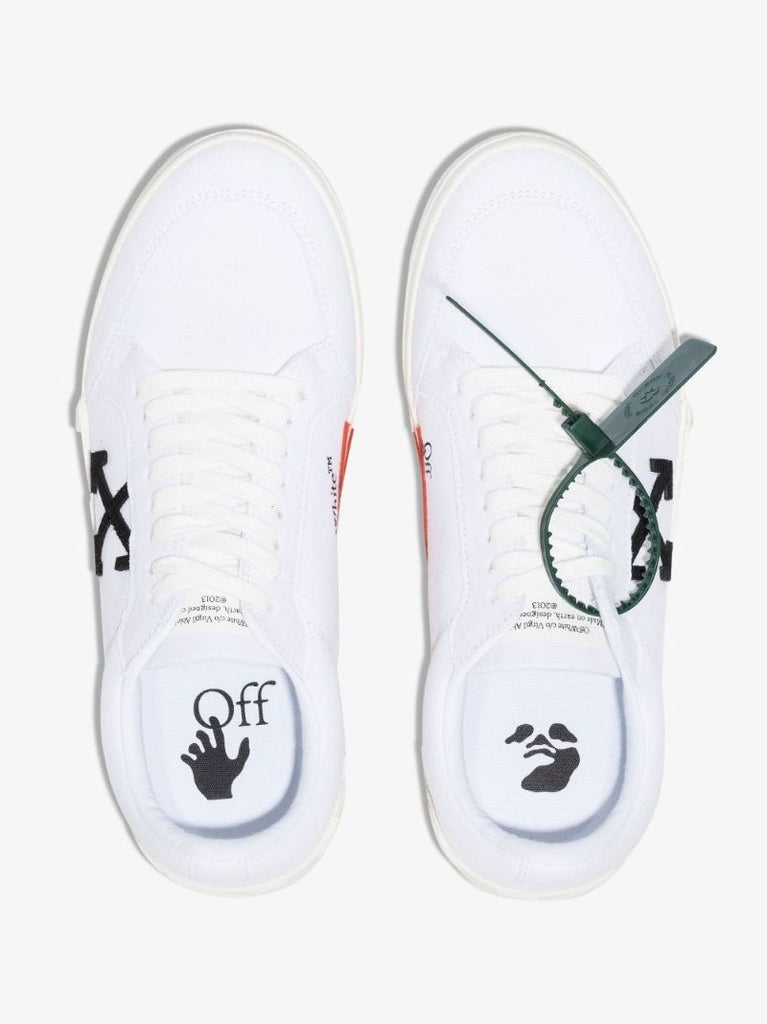 White Low Vulcanised Canvas Sneakers