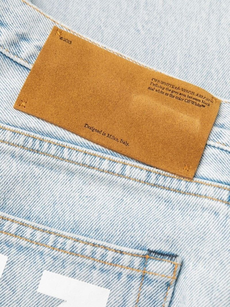 Blue Arrows Cotton Straight Jeans