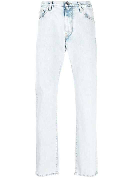 Blue Arrows Cotton Straight Jeans