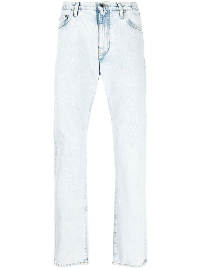 Blue Arrows Cotton Straight Jeans