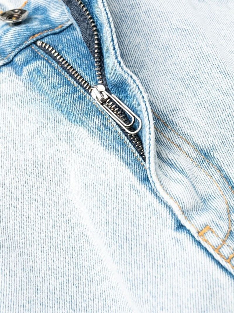 Blue Arrows Cotton Straight Jeans