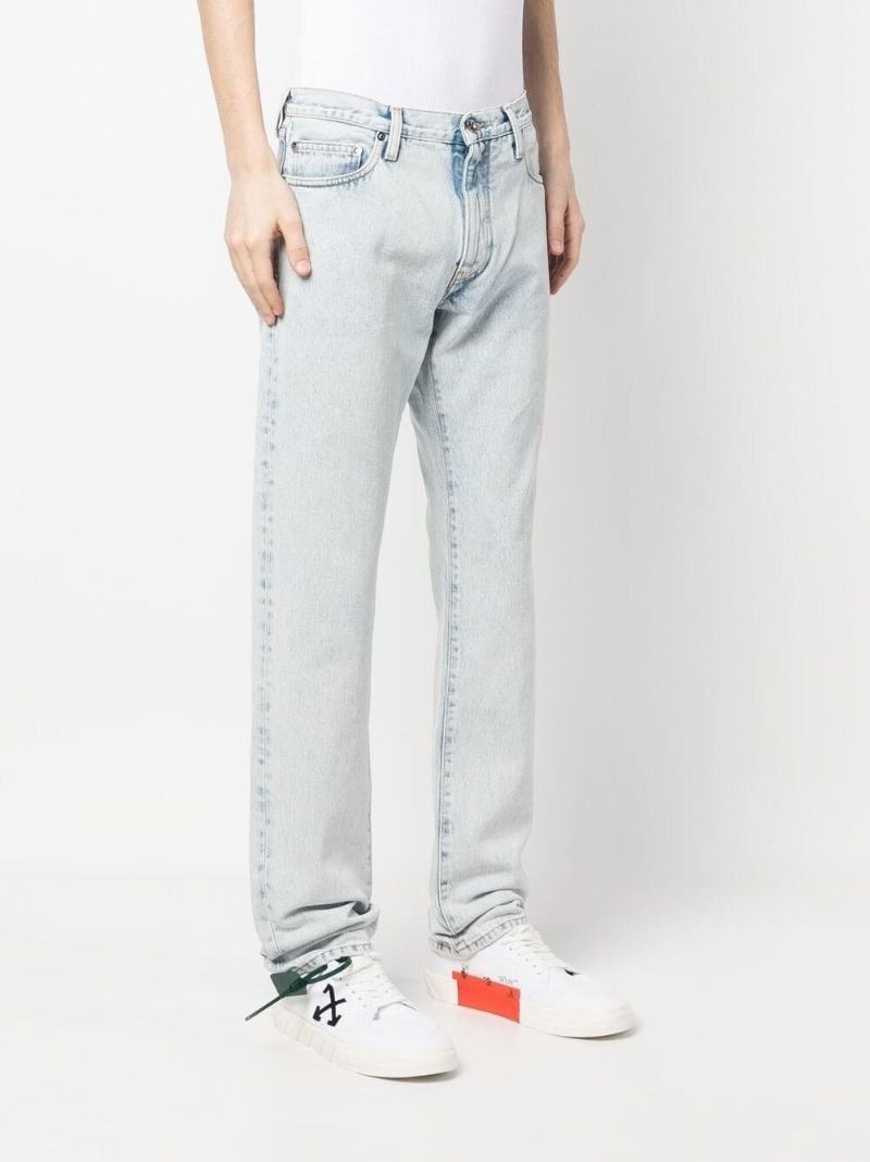 Blue Arrows Cotton Straight Jeans