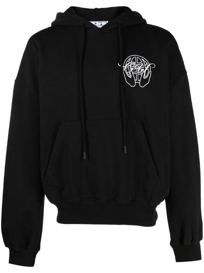 Black Arrows Print Hoodie